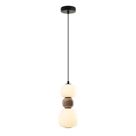 Maxlight p0628 lampa wiszaca modern opal + medium brown 13w