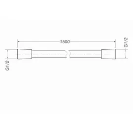Mobi one gunmetal brushed wąż prysznicowy
