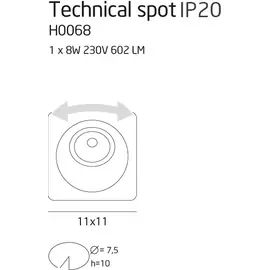 MAXLIGHT Technical Spot *H0068* Oprawa podtnkowa DARMOWA WYSYŁKA W 24h