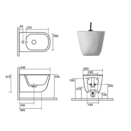 Biały bidet marki Kerasan