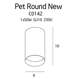 MAXLIGHT Pet Round New C0142 Lampa sufitowa czarna DARMOWA WYSYŁKA W 24h