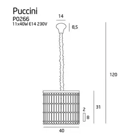 MAXLIGHT Puccini P0266 Lampa wiszaca mała 40 cm DARMOWA WYSYŁKA W 24h