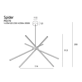 MAXLIGHT Spider P0270 Lampa wiszaca DARMOWA WYSYŁKA W 24h