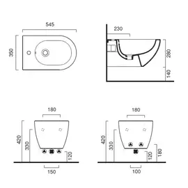 Catalano Sfera 54x35 Bidet wiszący 1BSF5400