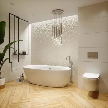 Sześć ścian - łazienka z dekorem  - Multiwnętrza