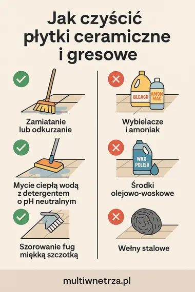 Jak skutecznie czyścić płytki ceramiczne i gresowe Jak skutecznie czyścić płytki ceramiczne i gresowe