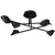 Mantra Cappuccina Lampa Sufitowa/Plafon Czarny 7581