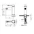 Mobi northern copper brushed bateria bidetowa mosiądz szczotkowany nb4216cb