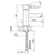 Kohlman roxin bateria umywalkowa niska chrom qb100r