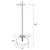 Maxlight p0518 lampa wisząca moonstone amber glass+white marble
