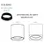 Maxlight tub rc0155/0156 black pierścień ozdobny czarny