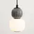 Maxlight p0626 lampa wiszaca modern opal + dark grey 5w