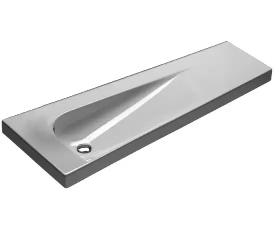 Hatria Grandangolo 130x50cm Umywalka Podwieszana Trapezowa prawa
