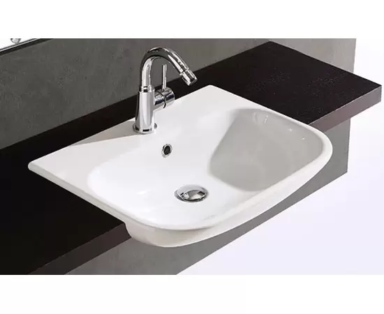 Olympia Ceramica Clear 56x46cm Umywalka półwpuszczana w blat biała