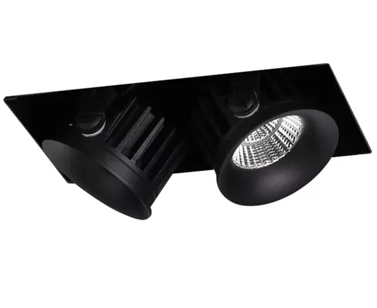 Dobac Baltic Trimless Double Heads Black 2x8W KT6645-2-BK Oprawa podtynkowa