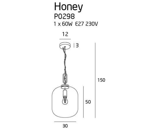MAXLIGHT Honey Smoky P0298 Lampa wisząca DARMOWA WYSYŁKA W 24h