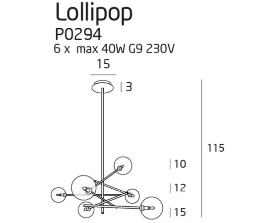 MAXLIGHT Lollipop P0294 Lampa wisząca DARMOWA WYSYŁKA W 24h