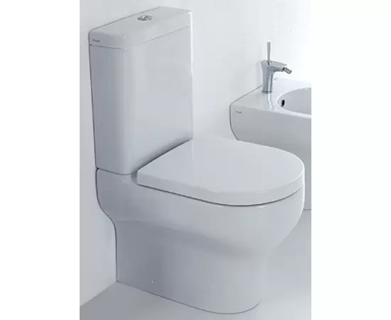 Olympia Ceramica Clear 62x36cm Muszla stojąca do kompaktu biała