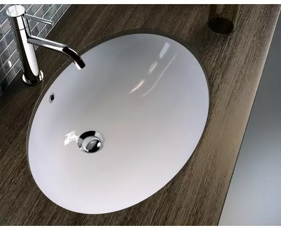 Olympia Ceramica Linea lavabi Ovale 57x42cm Umywalka podblatowa biała