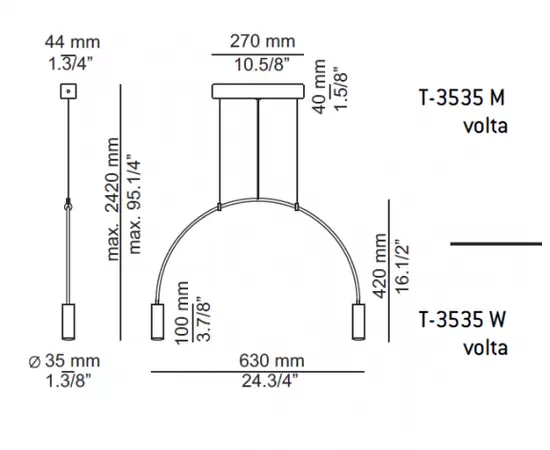 Estiluz Volta T-3535 lampa wiszaca