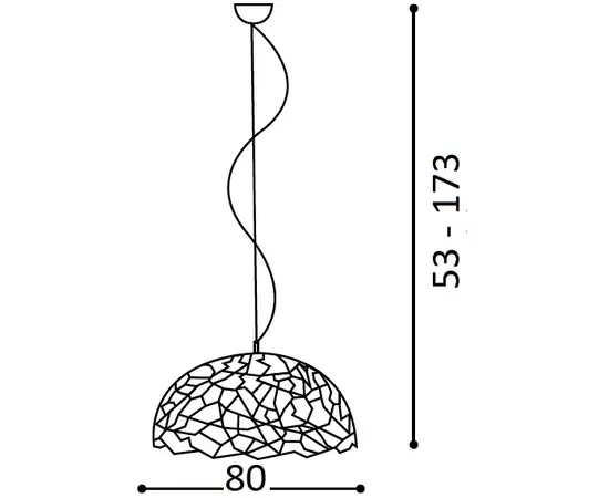 Cattaneo Nassa 864/80S lampa wisząca czarna duża