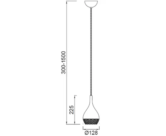 Mantra Khalifa 5165 lampa wisząca 1L miedź