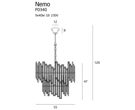 Maxlight nemo p0340 lampa wisząca duża darmowa wysyłka w 24h