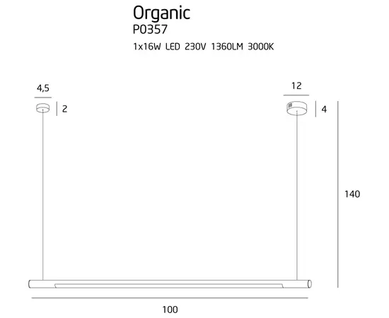 MAXLIGHT Organic Horizon P0357 lampa wisząca DARMOWA WYSYŁKA W 24h