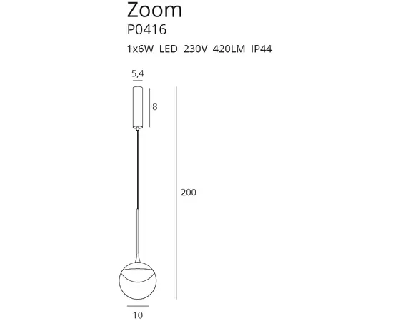 MAXLIGHT ZOOM LAMPA WYMIARY