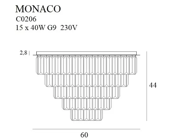 Maxlight Monaco C0206 Plafon Złoty