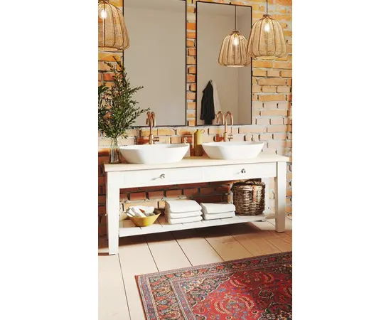 Fjordd salma umywalka nablatowa 60x40cm biała połysk