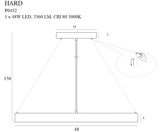 Maxlight Hard P0452 Lampa Wisząca