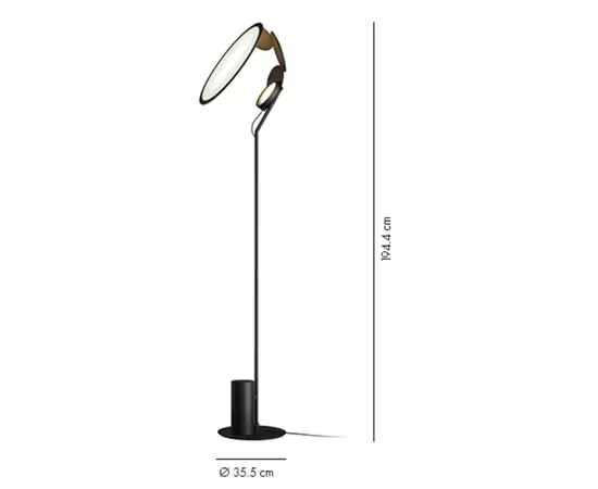 Axolight Cut Lampa Podłogowa Czarna PTCUTXXXNEXX