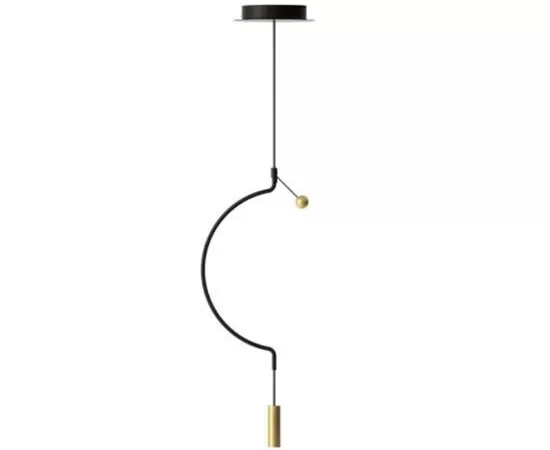 Axolight Liaison P1 32cm Lampa Wisząca Czarno-Złota