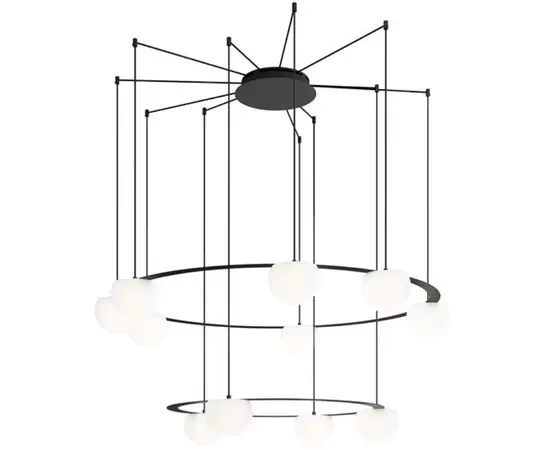 Estiluz Circ Lampa Wisząca Czarna