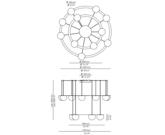 Estiluz Circ Lampa Wisząca Czarna R30.1SP1MP