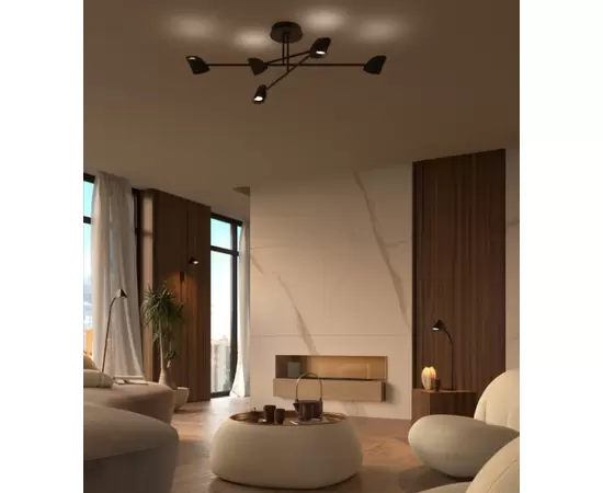 Mantra Cappuccina Lampa Sufitowa/Plafon Czarny 7580