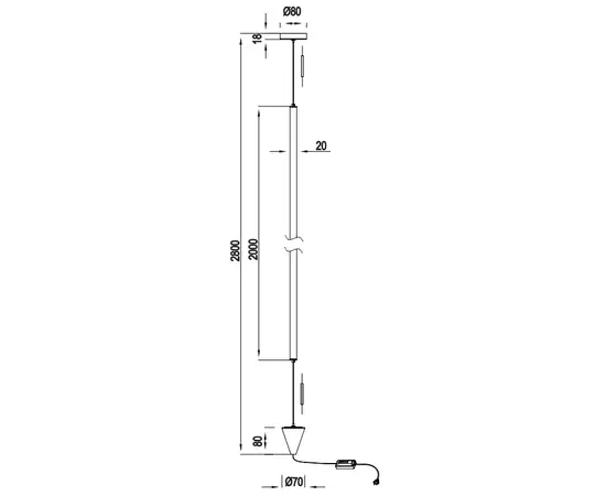 Mantra Vertical Lampa Podłogowa Biała 7351