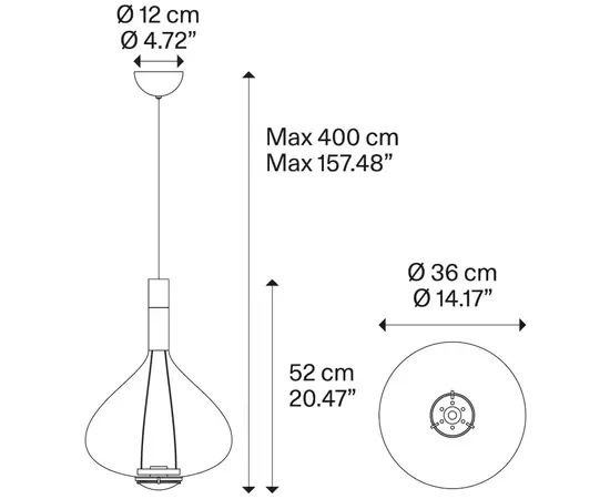 Lodes Sky-Fall Large Lampa Wisząca Chrom 14821 4027