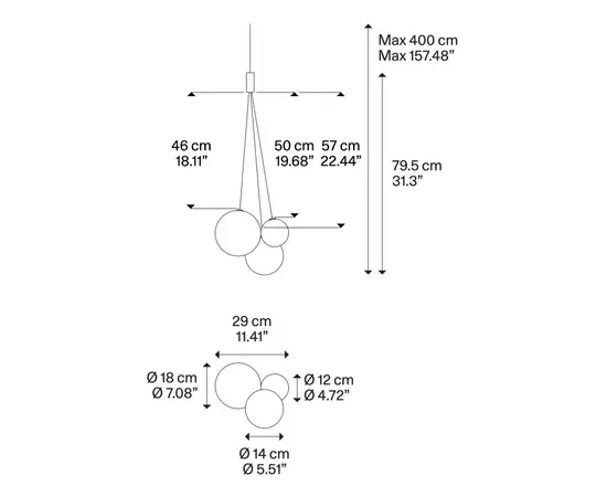 Lodes Rounda Lampa Wisząca Chrom 16420 4027