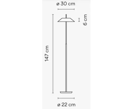 Vibia Mayfair Lampa Stojąca Szarografitowa 5515