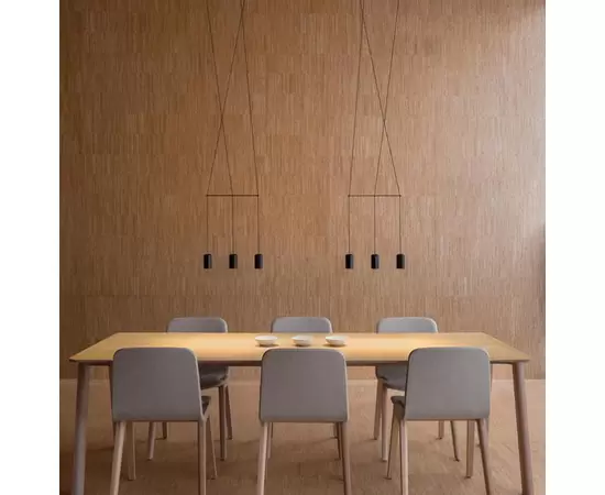 Vibia Wireflow Lineal Lampa Wisząca Czarna 0338