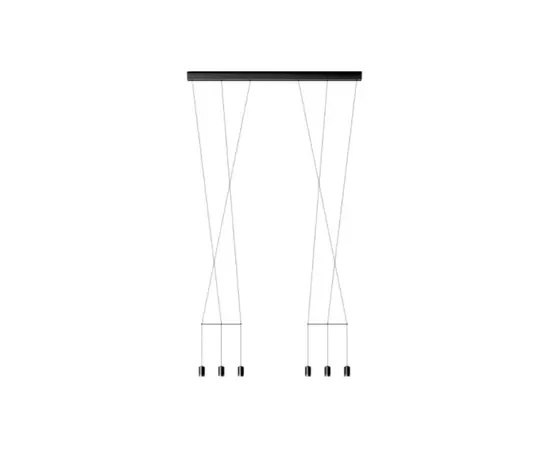 Vibia Wireflow Lineal Lampa Wisząca Czarna