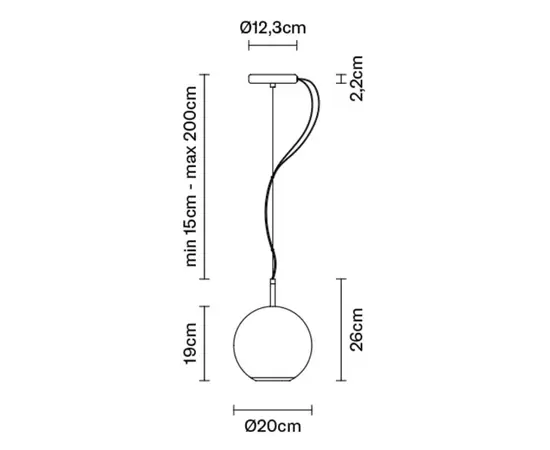 Fabbian Beluga Royal Lampa Wisząca Tytan D57 A51 34
