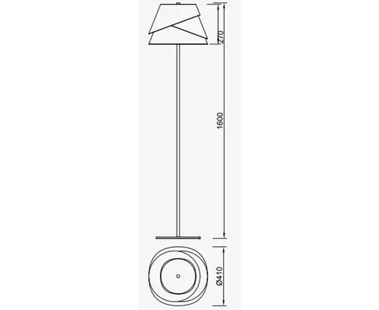 Mantra Alboran Lampa Podłogowa Biała 5864