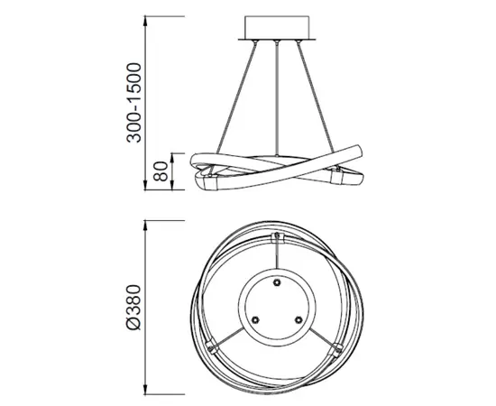 Mantra Infinity Lampa Wisząca Srebrna 5384