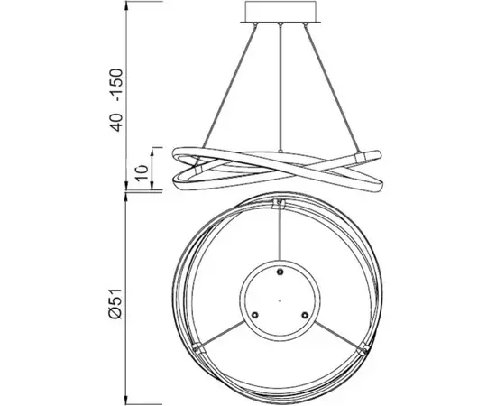 Mantra Infinity Lampa Wisząca Srebrna 5380