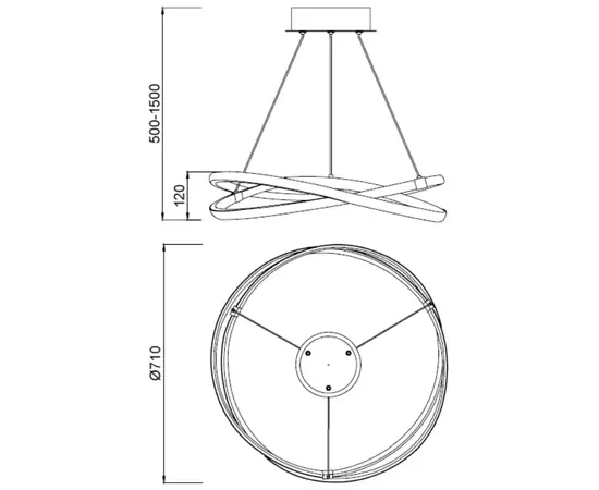 Mantra Infinity Lampa Wisząca Srebrna 5381