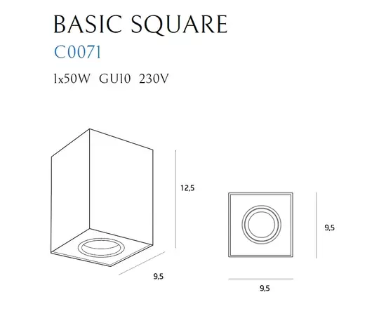 MAXLIGHT Basic Square C0071 Plafon DARMOWA WYSYŁKA W 24h