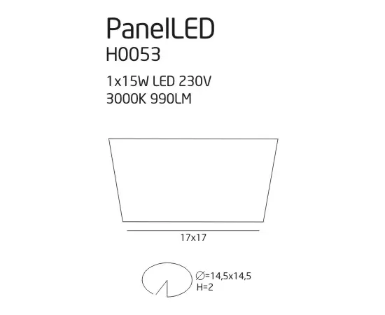Maxlight panel led h0053 plafon podtynkowy mały darmowa wysyłka w 24h